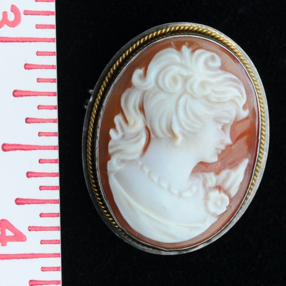 Italian Cameo Silver Pendant and Pin - Picture 8 of 10